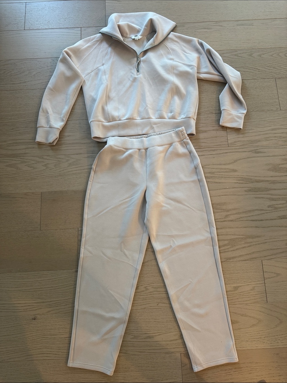 SPANX Light Lavender Half-Zip Sweatshirt & Jogger Set